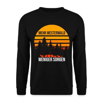 Westerwälder Westfalen Pfälzer Westerwald - Unisex Pullover - Schwarz - Vorne - Alina (178cm) & Michal (187cm)
