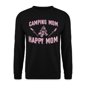 Camping Mom Happy Mom Motorhome - Sweat-shirt Unisexe - noir - Devant - Alina (178cm) & Michal (187cm)
