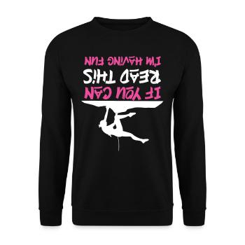 Rock Climbing Climber Girl You Can - Sweat-shirt Unisexe - noir - Devant - Alina (178cm) & Michal (187cm)