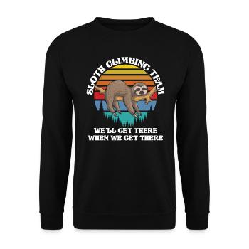 Rock Climbing Climber Retro - Sweat-shirt Unisexe - noir - Devant - Alina (178cm) & Michal (187cm)