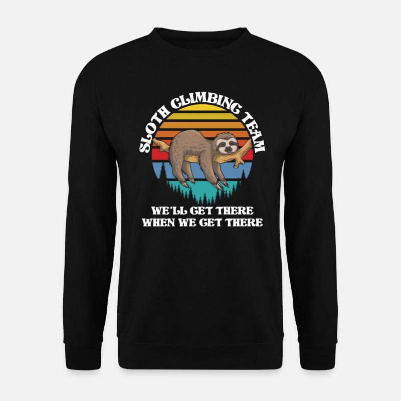 Rock Climbing Climber Retro - Unisex Sweatshirt - black
