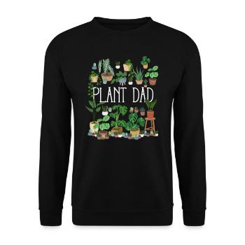 Plant Dad - Unisex Pullover - Schwarz - Vorne - Alina (178cm) & Michal (187cm)