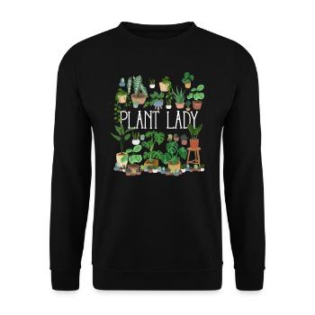 Plant Lady - Unisex Pullover - Schwarz - Vorne - Alina (178cm) & Michal (187cm)