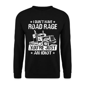 Camions routiers Camions routiers routiers routiers - Sweat-shirt Unisexe - noir - Devant - Alina (178cm) & Michal (187cm)