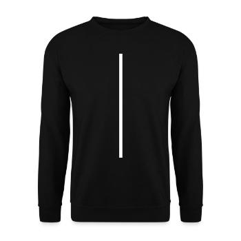 Rayures - trait - poutres - Sweat-shirt Unisexe - noir - Devant - Alina (178cm) & Michal (187cm)