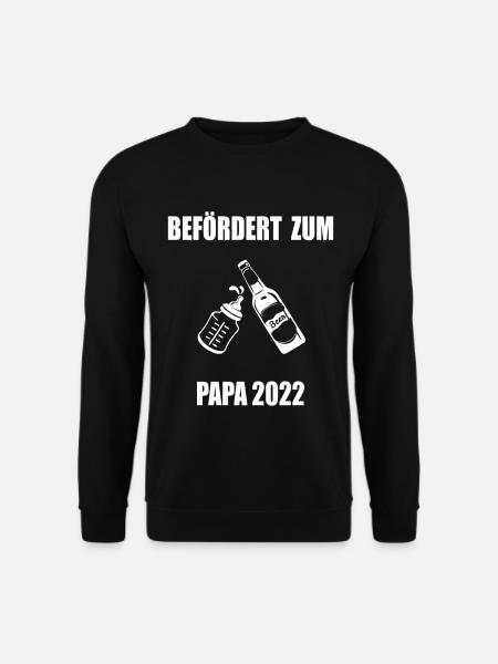 Befördert zum Papa 2022 Schwangerschaft - Unisex Pullover - Schwarz