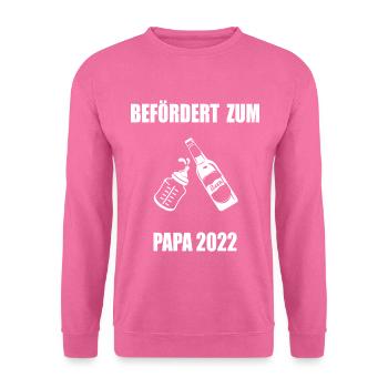 Befördert zum Papa 2022 Schwangerschaft - Unisex Pullover - Pink - Vorne