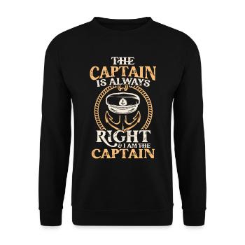 Yachting Voilier Capitaine de bateau - Sweat-shirt Unisexe - noir - Devant - Alina (178cm) & Michal (187cm)