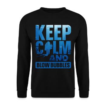 Scuba Diving Diver Keep Calm And - Unisex Sweatshirt - black - Front - Alina (178cm) & Michal (187cm)