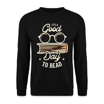 Reader Design for a Reading Fan - Unisex Sweatshirt - black - Front - Alina (178cm) & Michal (187cm)