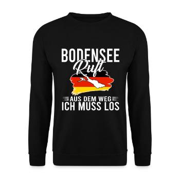 See Konstanz Bodensee - Unisex Pullover - Schwarz - Vorne - Alina (178cm) & Michal (187cm)