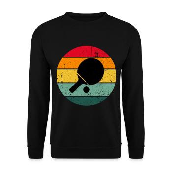 Vintage rétro ping-pong cadeau - Sweat-shirt Unisexe - noir - Devant - Alina (178cm) & Michal (187cm)