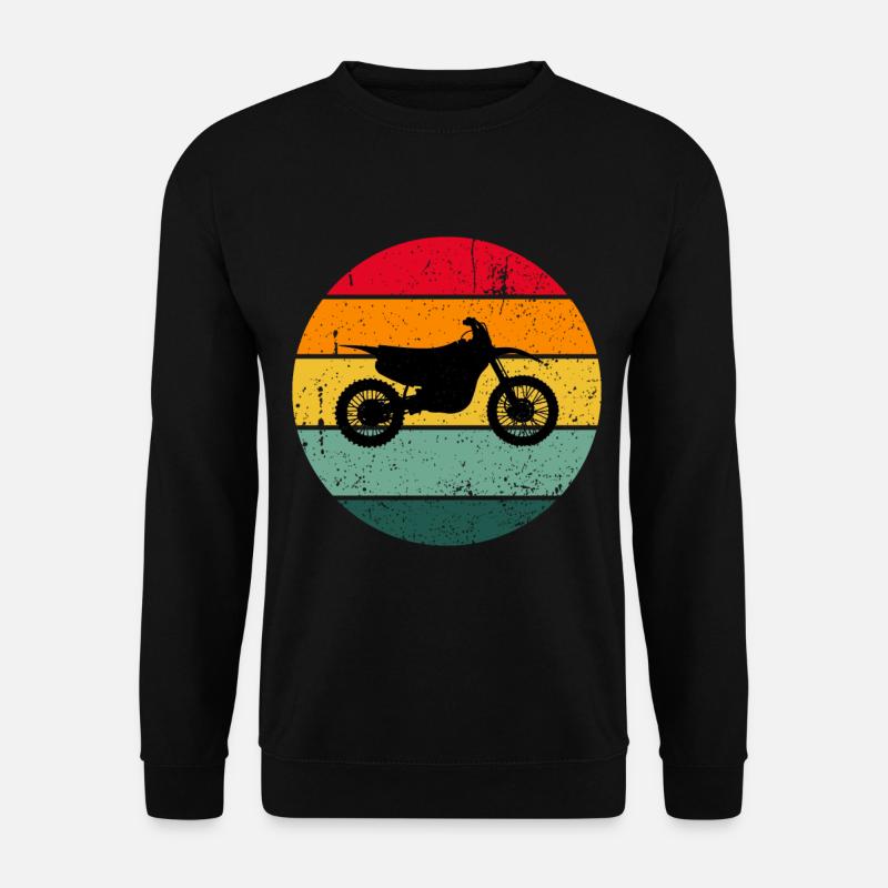 Vintage Retro Motorrad Biker Motorräder Racing - Unisex Pullover - Schwarz
