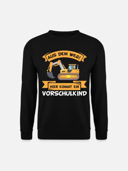 Vorschule Vorschulkind Junge Bagger - Unisex Pullover - Schwarz