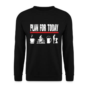 Motocross Plan for Today - Unisex Sweatshirt - black - Front - Alina (178cm) & Michal (187cm)