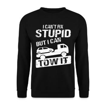 Truck Driver Tow truck - Towing service - Unisex Sweatshirt - black - Front - Alina (178cm) & Michal (187cm)