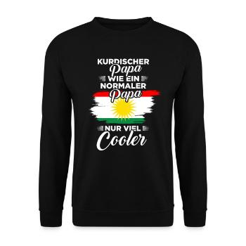 Kurdischer Papa Kurden Vater Vatertag Kurdistan - Unisex Pullover - Schwarz - Vorne - Alina (178cm) & Michal (187cm)