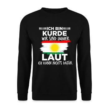 Kurde Kurden Kurdistan Kurdische Flagge - Unisex Pullover - Schwarz - Vorne - Alina (178cm) & Michal (187cm)