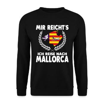 Aus dem Weg ich muss nach Mallorca - Unisex Pullover - Schwarz - Vorne - Alina (178cm) & Michal (187cm)