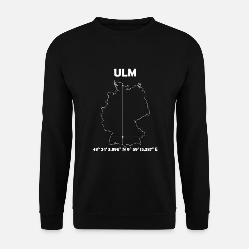 Ulm Karte - Unisex Pullover - Schwarz