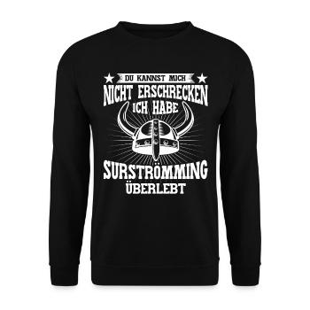 Surströmming Challenge Surströmming Schweden - Unisex Pullover - Schwarz - Vorne - Alina (178cm) & Michal (187cm)