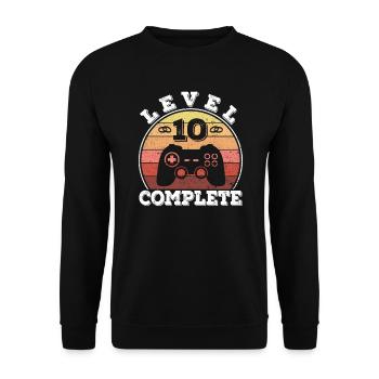 10e anniversaire de mariage 10 ans de mariage marié gamer - Sweat-shirt Unisexe - noir - Devant - Alina (178cm) & Michal (187cm)