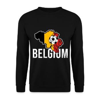 Belgium Football - Unisex Sweatshirt - black - Front - Alina (178cm) & Michal (187cm)