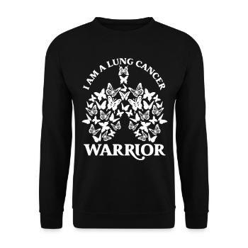 Survivant du cancer du poumon Je suis un guerrier du cancer du poumon - Sweat-shirt Unisexe - noir - Devant - Alina (178cm) & Michal (187cm)