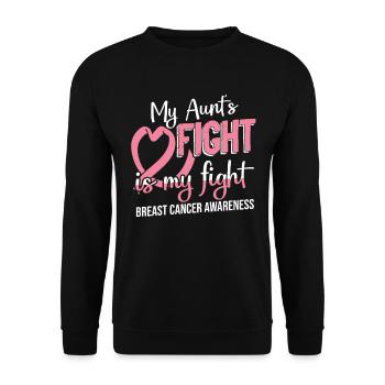Survivor Breast Cancer Awareness - Unisex Sweatshirt - black - Front - Alina (178cm) & Michal (187cm)