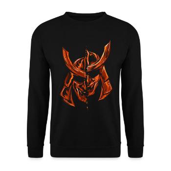 Art japonais Masque de visage divisé Un - Sweat-shirt Unisexe - noir - Devant - Alina (178cm) & Michal (187cm)