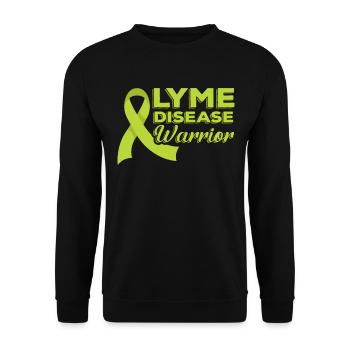 Lyme Disease Warrior Lyme Disease Warrior - Unisex Sweatshirt - black - Front - Alina (178cm) & Michal (187cm)