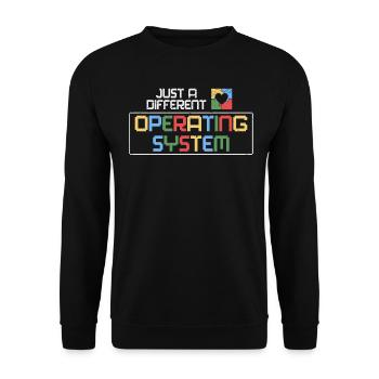 Autism Awareness Neurodiversity Autistic - Unisex Sweatshirt - black - Front - Alina (178cm) & Michal (187cm)