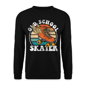 Cool Roller Skating Skate Girl - Unisex Sweatshirt - black - Front - Alina (178cm) & Michal (187cm)