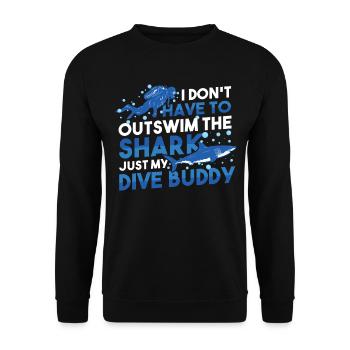 Scuba Diving - Unisex Sweatshirt - black - Front - Alina (178cm) & Michal (187cm)