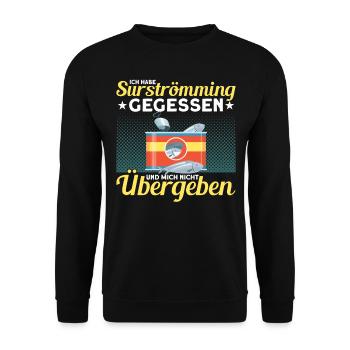 Schweden Surströmming Surströmming Challenge - Unisex Pullover - Schwarz - Vorne - Alina (178cm) & Michal (187cm)