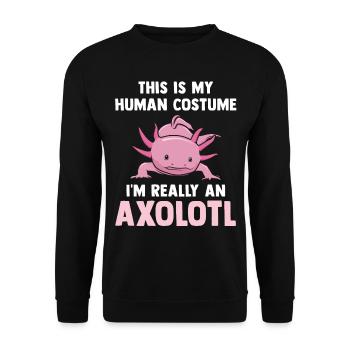 Axolotl - Unisex Sweatshirt - black - Front - Alina (178cm) & Michal (187cm)