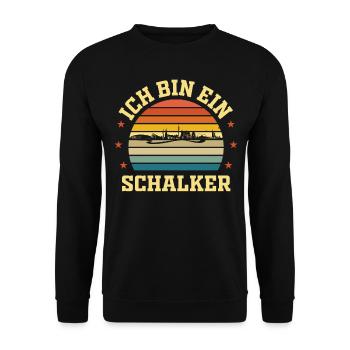 Ich bin ein Schalker - Unisex Pullover - Schwarz - Vorne - Alina (178cm) & Michal (187cm)