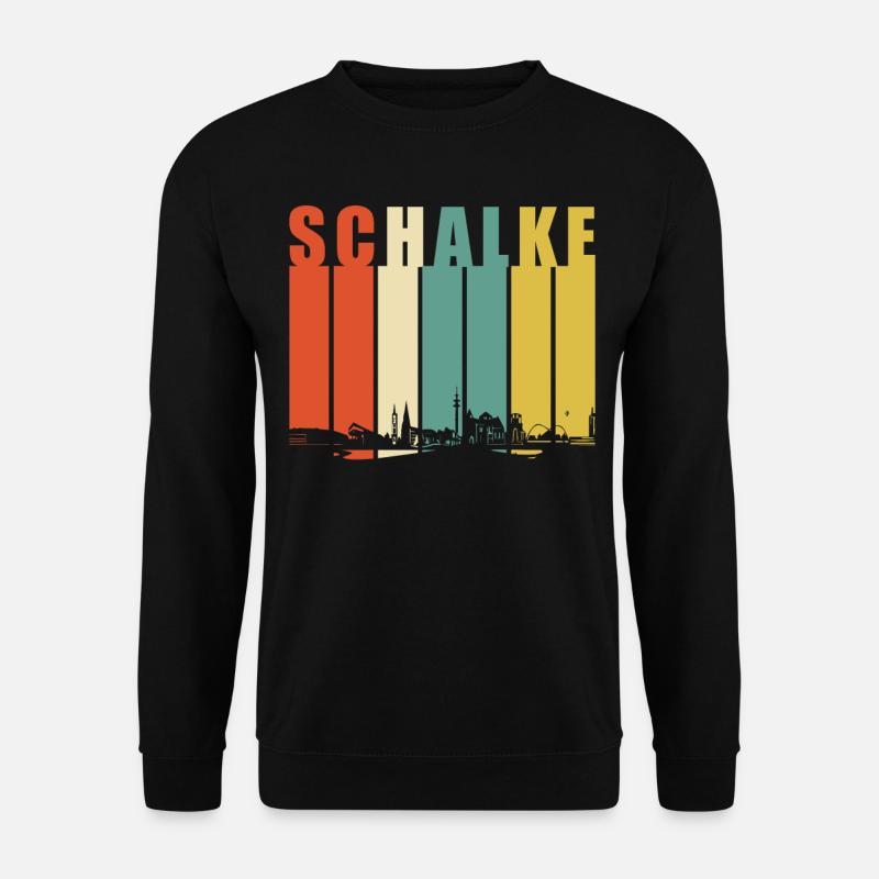 Gelsenkirchen Schalke Retro Skyline - Unisex Pullover - Schwarz