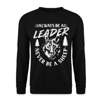Wolf - Unisex Pullover - Schwarz - Vorne - Alina (178cm) & Michal (187cm)