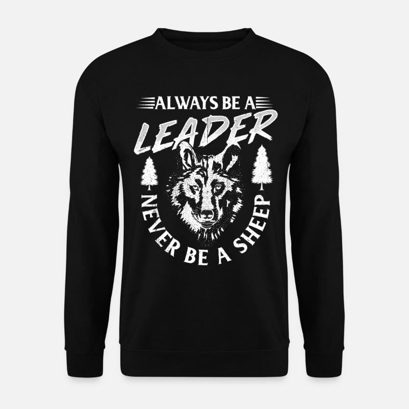 Wolf - Unisex Pullover - Schwarz
