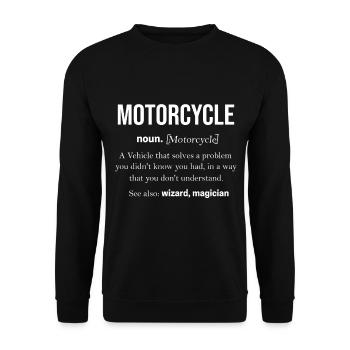 Moto - Sweat-shirt Unisexe - noir - Devant - Alina (178cm) & Michal (187cm)