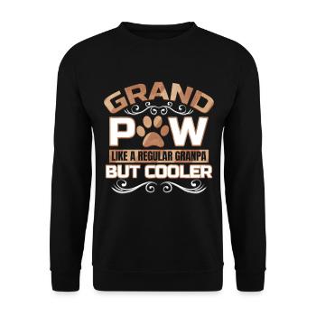 Grand Paw Mais le grand-père cool de Granpas - Sweat-shirt Unisexe - noir - Devant - Alina (178cm) & Michal (187cm)