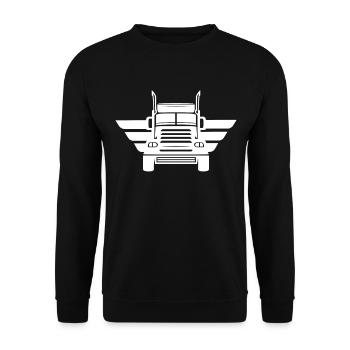 Trucks Trucks Drivers Trucks Drivers - Unisex Sweatshirt - black - Front - Alina (178cm) & Michal (187cm)