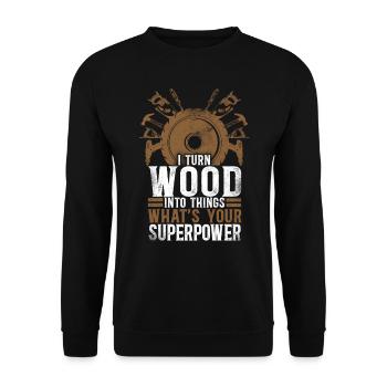 Woodworker Carpenter Tools Vintage - Sweat-shirt Unisexe - noir - Devant - Alina (178cm) & Michal (187cm)