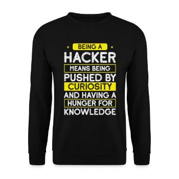 Ethical Hackers Programing Online Cybersecurity - Sweat-shirt Unisexe - noir - Devant - Alina (178cm) & Michal (187cm)