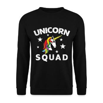 Unicorn Licorne Cheval Fabelwesen Unicorns - Sweat-shirt Unisexe - noir - Devant - Alina (178cm) & Michal (187cm)