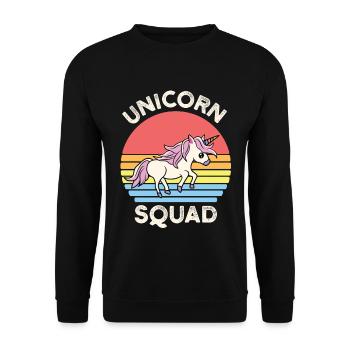 Unicorn Licorne Cheval Fabelwesen Unicorns - Sweat-shirt Unisexe - noir - Devant - Alina (178cm) & Michal (187cm)
