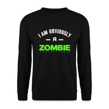 Halloween Halloween Halloween Halloween Halloween - Unisex Sweatshirt - black - Front - Alina (178cm) & Michal (187cm)