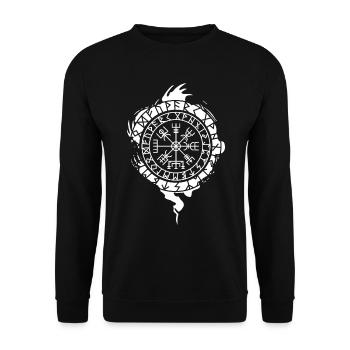 Mythologie Viking Rune - Sweat-shirt Unisexe - noir - Devant - Alina (178cm) & Michal (187cm)