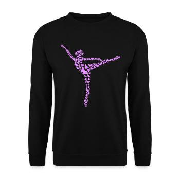 Ballet Ballerina Girl - Ballet Dancer Ballet - Unisex Sweatshirt - black - Front - Alina (178cm) & Michal (187cm)
